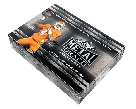 2016 leaf draft metal box|leaf metal draft football cards.